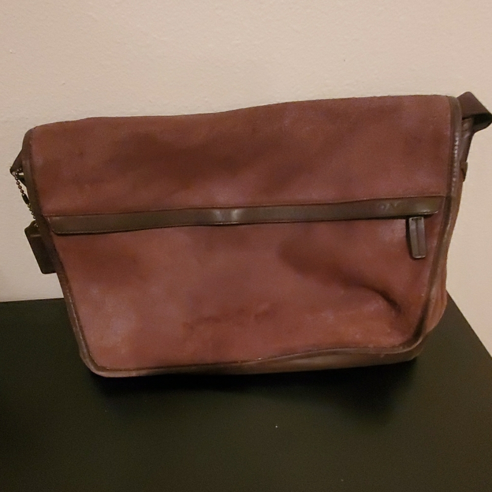 Coach men's leather messenger bag